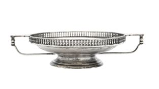 An Arts and Crafts style silver bon bon dish