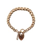 A Victorian rose gold bracelet and later clasp