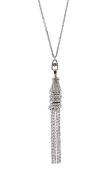 A Continental diamond tassel necklace