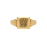 A 18ct gold gents signet ring