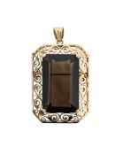 A smoky quartz pendant
