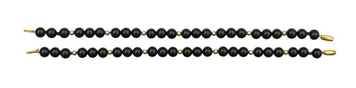 A two onyx bead bracelets