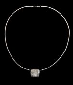 An Italian diamond set pendant necklace
