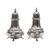 A pair of Harrods silver sifters