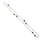 An Edwardian lapis lazuli sautoir