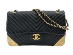 A Chanel 'Rock the Corner' black calfskin medium flap bag