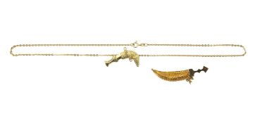 A jambiya dagger pendant necklace