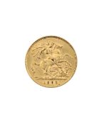 An Edward VII 1909 gold half sovereign