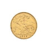 An Edward VII 1909 gold half sovereign