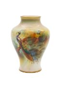 A Royal Worcester porcelain miniature vase