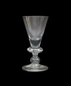 An 18th century baluster glass