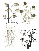 A group of four Chinese Tiehua iron pictures