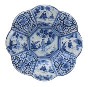 A Delft pottery blue and white lobed dish