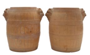 A pair of Davenport terracotta wine coolers