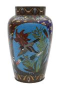A Japanese cloisonne vase