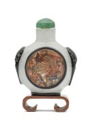 A Chinese overlay glass snuff bottle