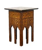 A Syrian mother of pearl inlaid table