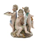 A Meissen porcelain allegorical figure group of the Arts