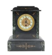 A Victorian marble mantel clock