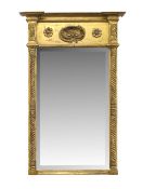 A giltwood pier mirror