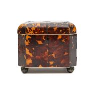 A Regency tortoiseshell tea caddy