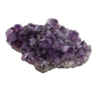 A large amethyst cluster geode