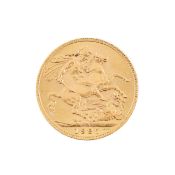 A George V 1927 gold full sovereign