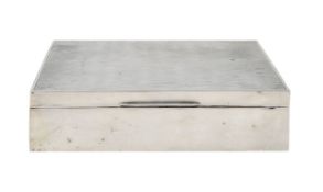 An Elizabeth II silver cigarette box