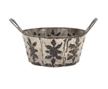 An Austro-Hungarian silver twin-handled planter