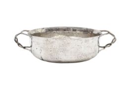 A Portuguese silver twin-handed bowl