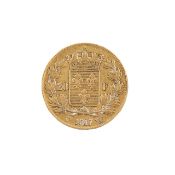 A French Louis XVIII 1817 gold 20 Francs coin