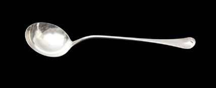 A George II Hanoverian pattern silver ladle