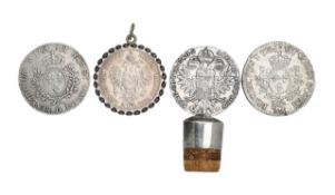 Four European silver coins