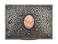 An Italian silver cigarette case