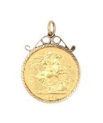A Victorian full sovereign pendant