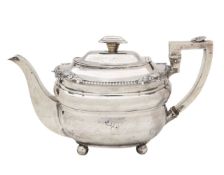 A George III silver teapot