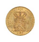 A Dutch William III 1877 10 Guilder coin