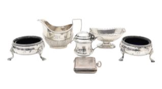 A collection of Victorian and later silver cruets