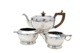 An Arts & Crafts silver plated tea service