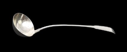A George III silver Fiddle and Thread pattern ladle