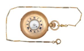 A Dent London 9ct gold half hunter pocket watch