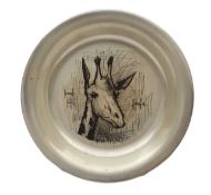 A Bernard Buffet silver 'Giraffe' presentation dish