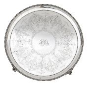 A Victorian silver salver