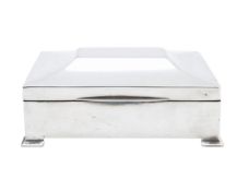 A George V silver cigarette box