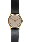 A Longines 9ct gold gentleman's wristwatch