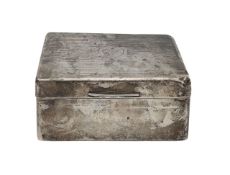 A Victorian silver cigarette box