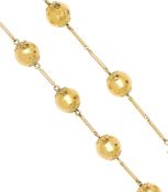 An Etruscan style bead and bar necklace