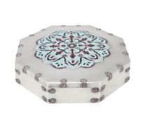 An enamelled spice or tea box