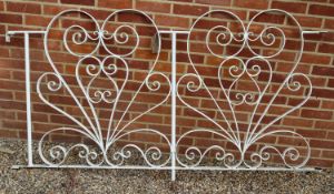 John Lennon Interest: A 'seven heart' hand-made white wrought iron balustrade
