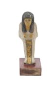 An Egyptian painted terracotta shabti